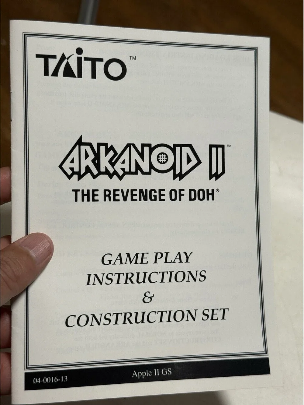 Arkanoid II: The Revenge of Doh Apple IIgs Taito 1988 With Manual